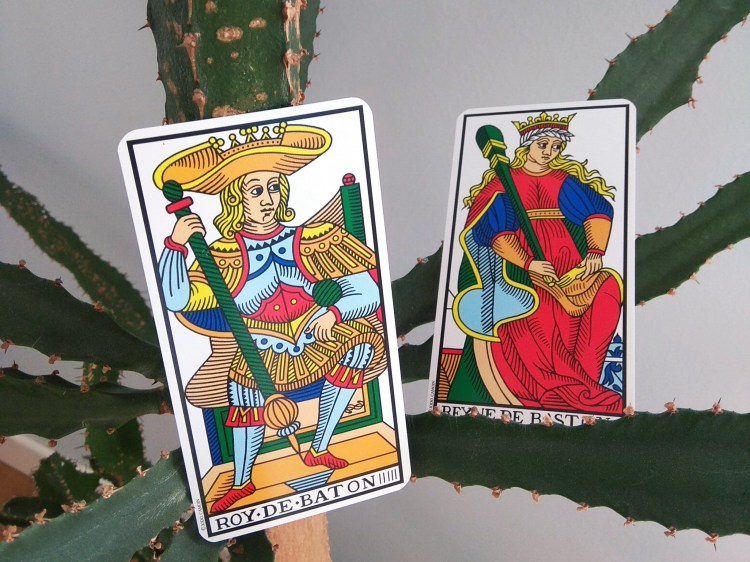 Re e Regina Bastoni - Tarocchi Marsigliesi - Camoin e Jodorowsky