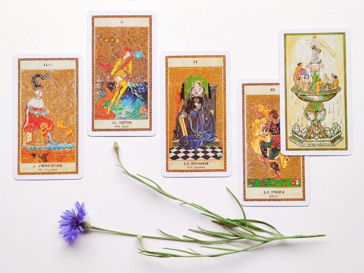Tarocchi di Romeo e Giulietta di Luigi Scapini - stesa a 5 carte